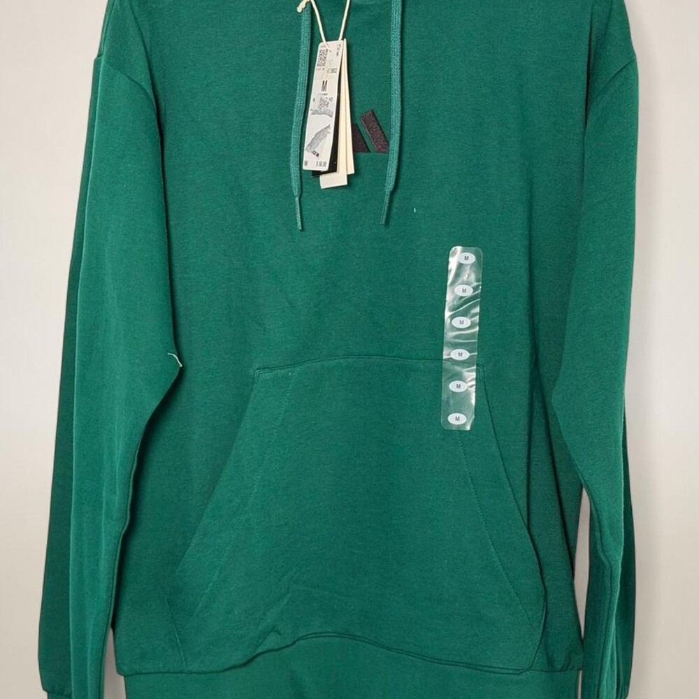 Adidas Green Hoodie with black embroidered logo, Size Mens M